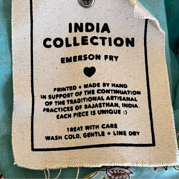 Emerson Fry India Collection Frances Dress in Tuesday Flowers, Size Medium, NWT - Picture 7 of 12